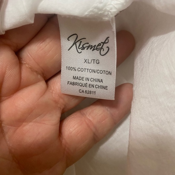 - White pintuck sleeveless cotton blouse . NWT xl - Picture 4 of 5